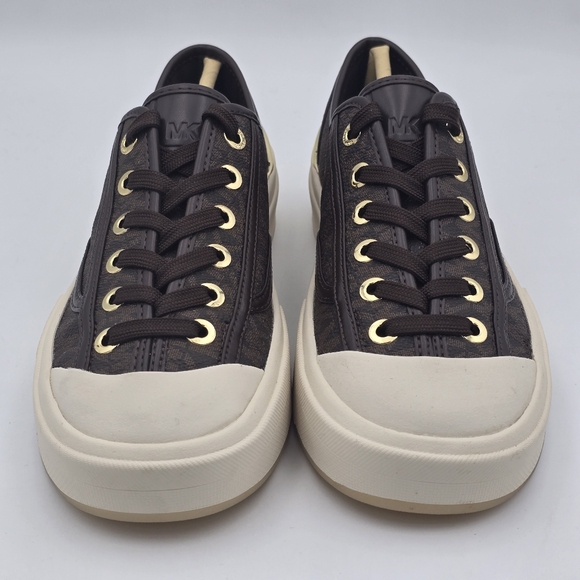 NWOT Michael Kors Jude Signature Logo Sneakers, Brown, Women's 6M - Picture 4 of 16
